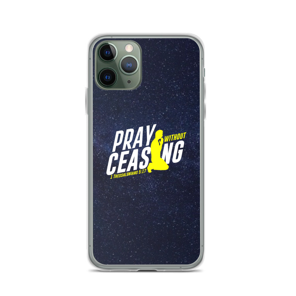 Pray without ceasing iPhone Case