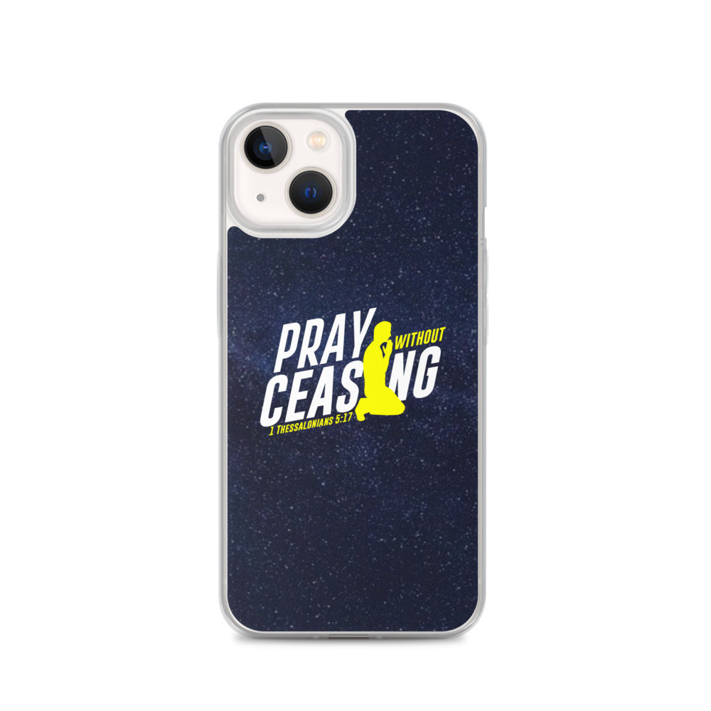 Pray without ceasing iPhone Case
