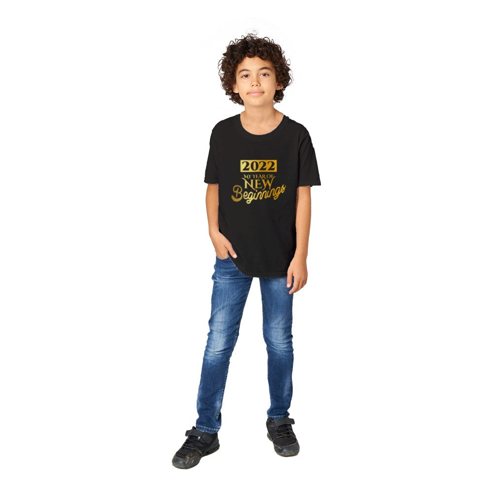 2022, my year of new beginnings kids T-shirt