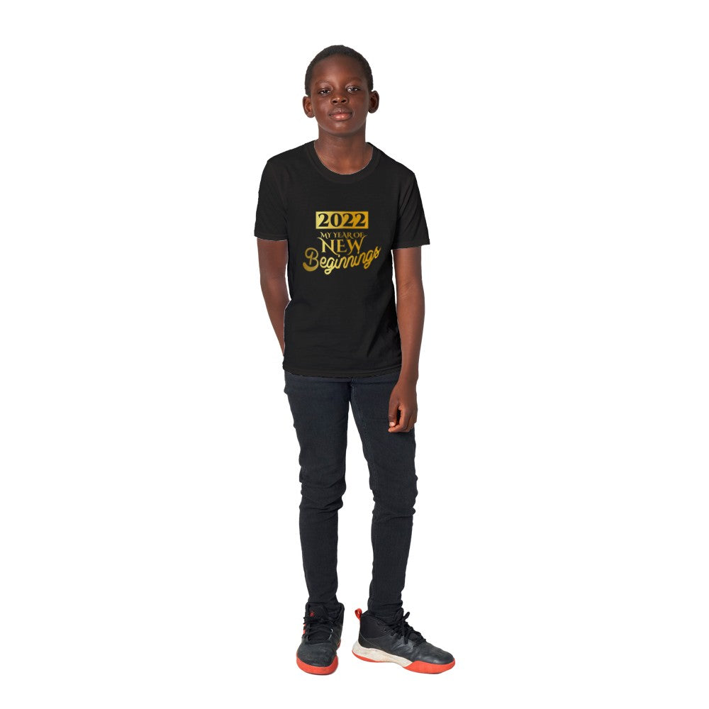 2022, my year of new beginnings kids T-shirt