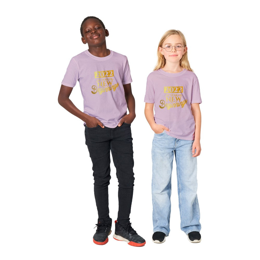 2022, my year of new beginning kids t-shirt