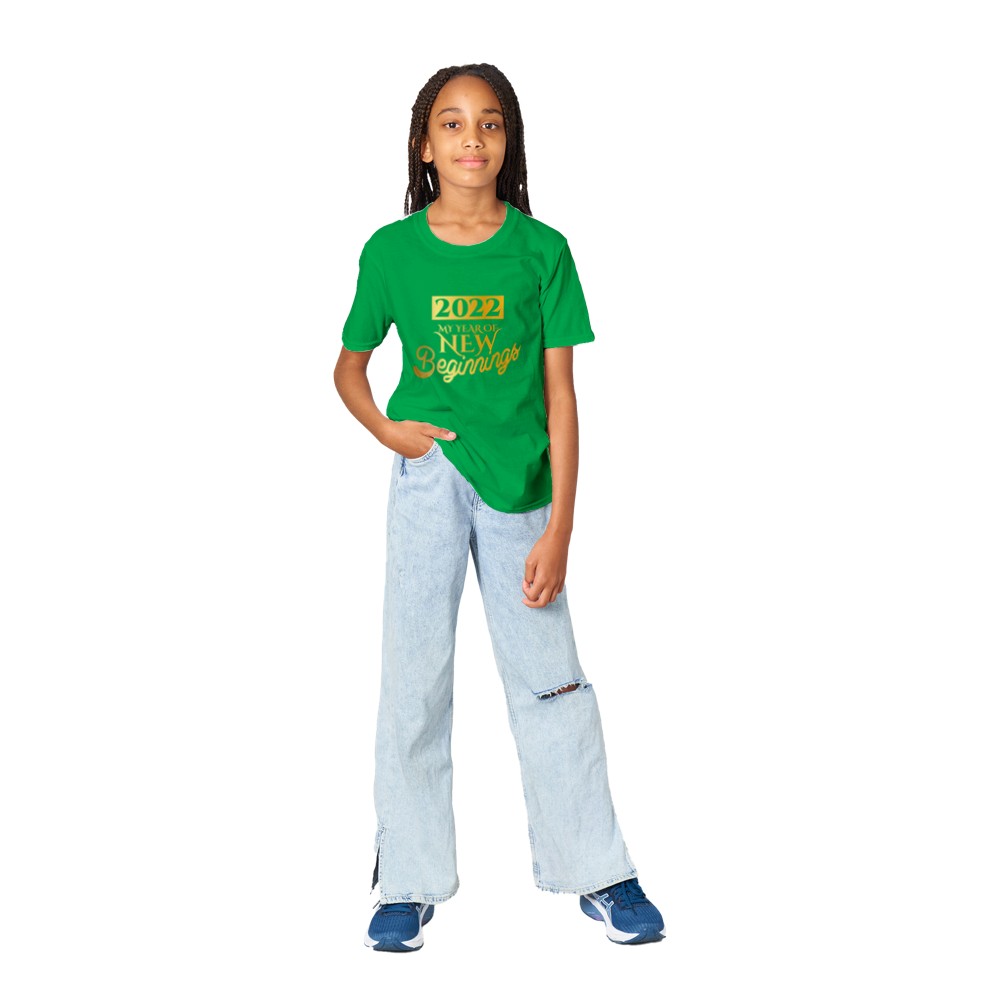 2022, my year of new beginnings kids T-shirt
