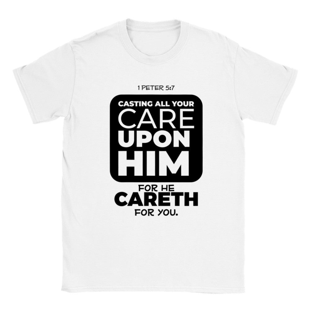 Casting all your cares upon him kids t-shirt