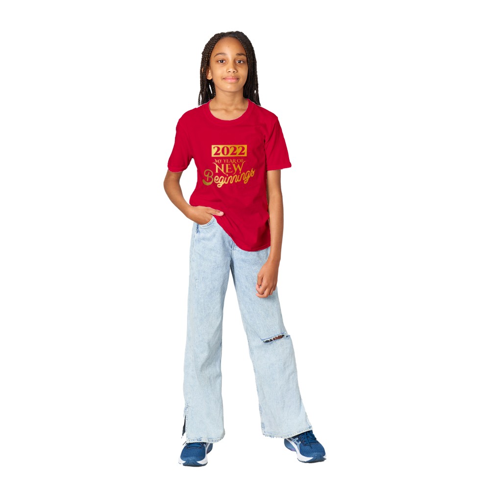 2022, my year of new beginnings kids T-shirt