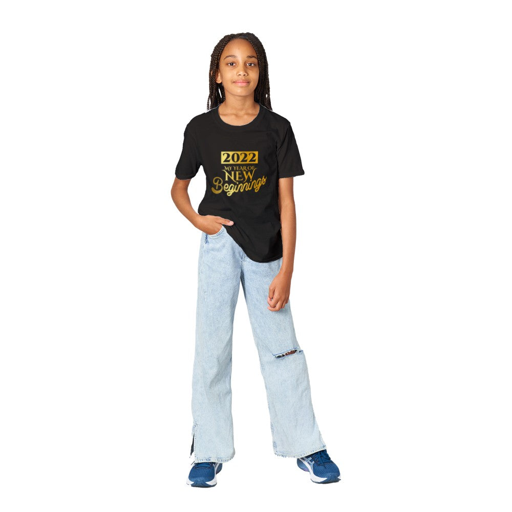 2022, my year of new beginnings kids T-shirt