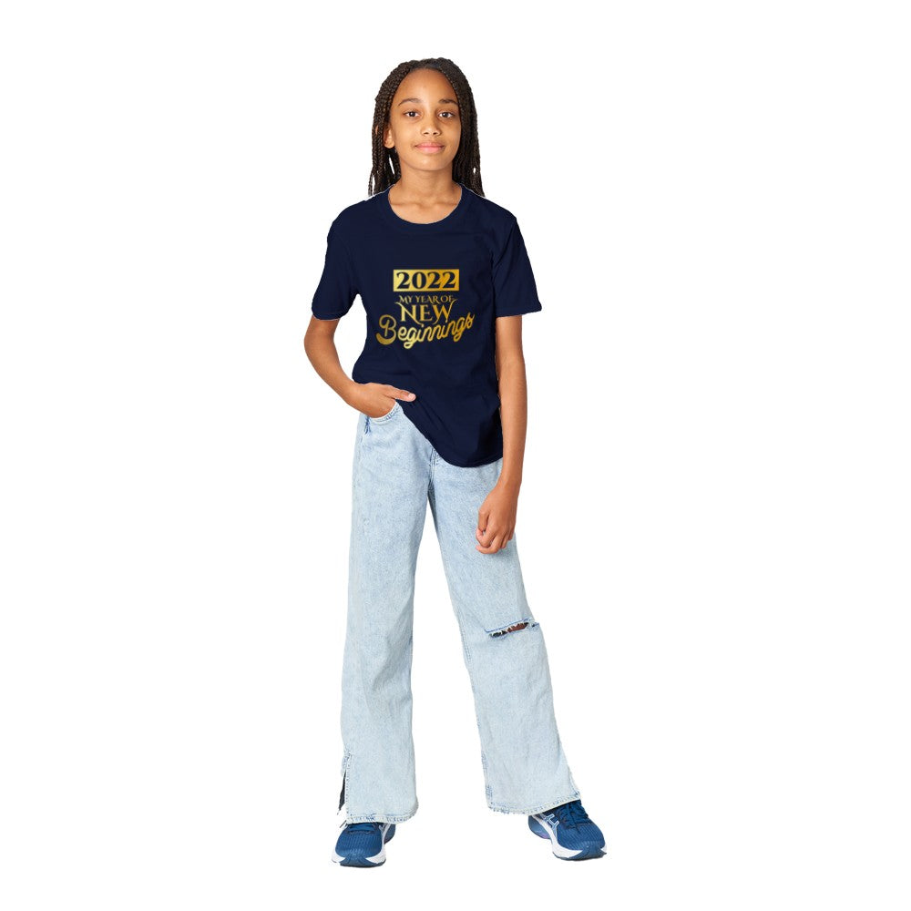 2022, my year of new beginnings kids T-shirt