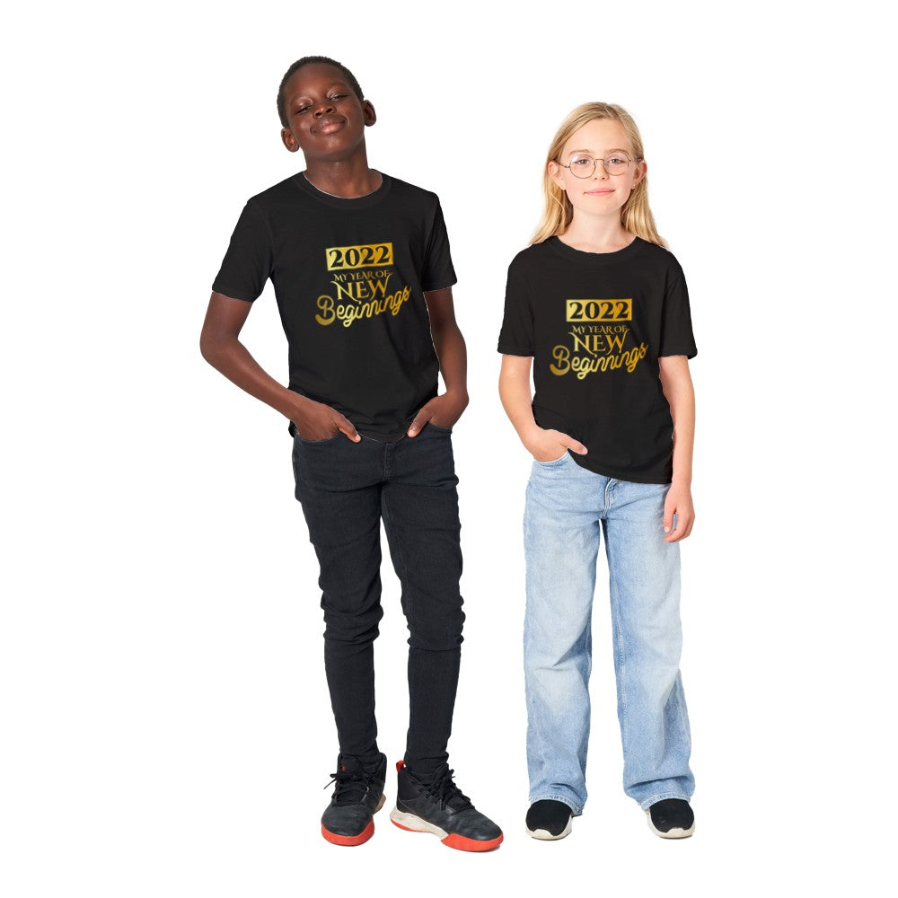 2022, my year of new beginnings kids T-shirt