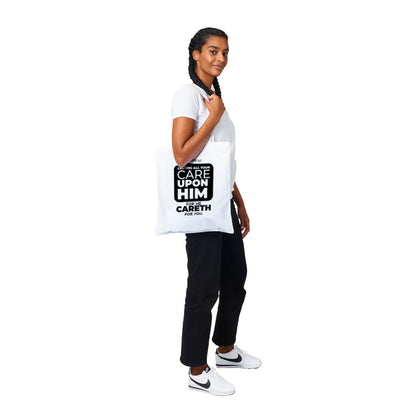 Cast all your cares upon Him Tote Bag